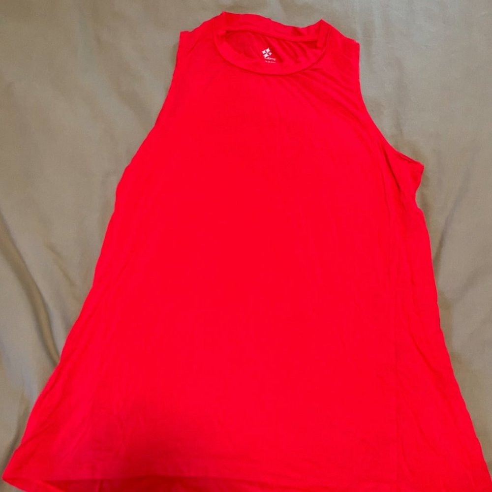 Red Jofit High Neck Golf Tank Top